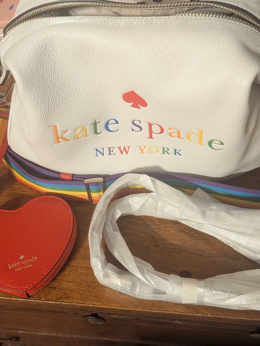 kate spade White Rainbow Pride bag Limited Edition